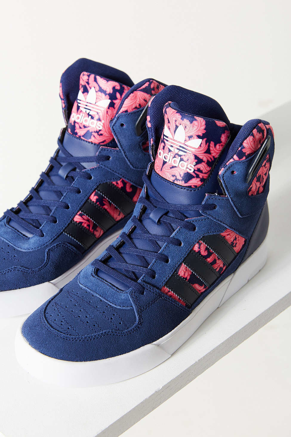 adidas Baroque Ornament Spectra High Top Sneaker in Blue ...
