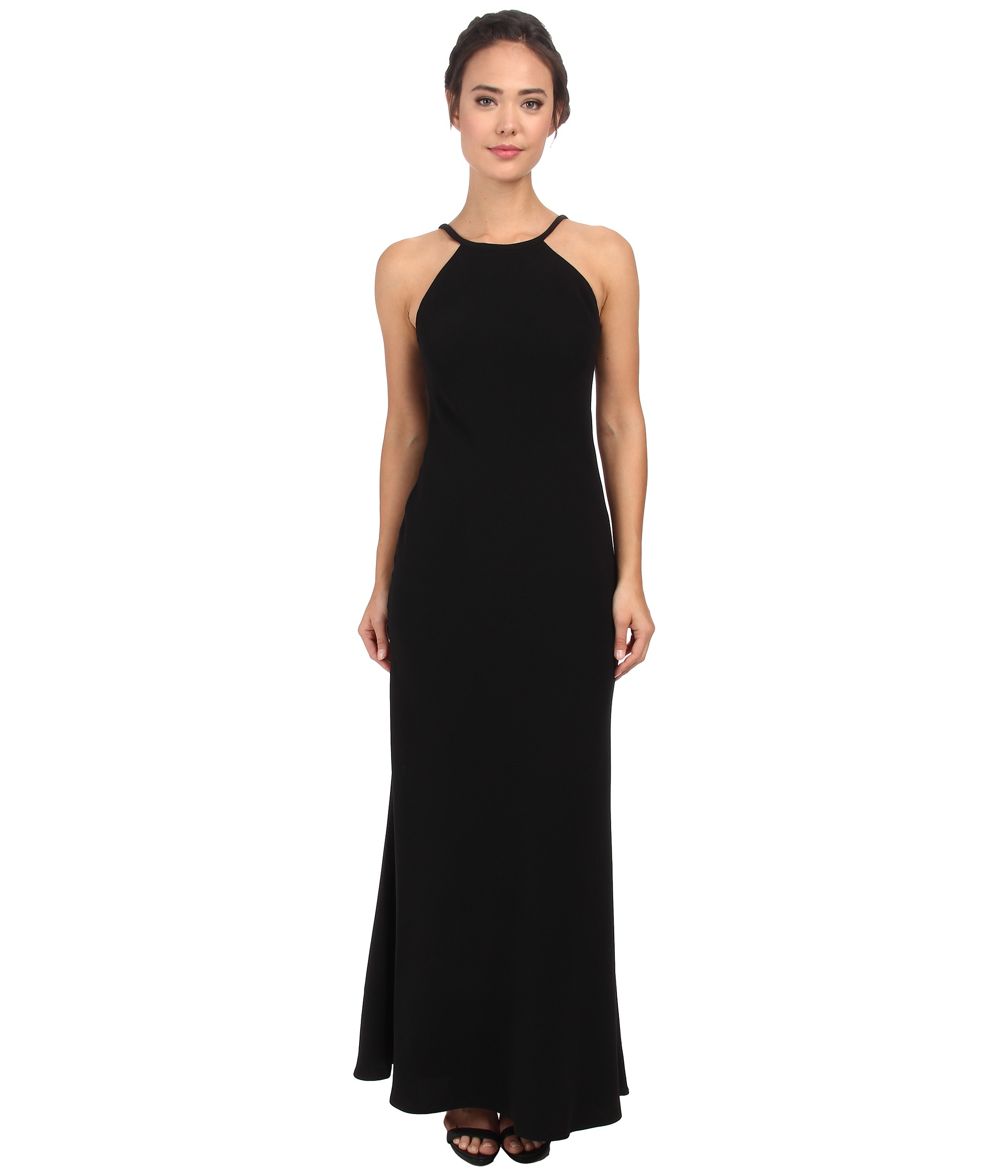 calvin klein crepe halter dress