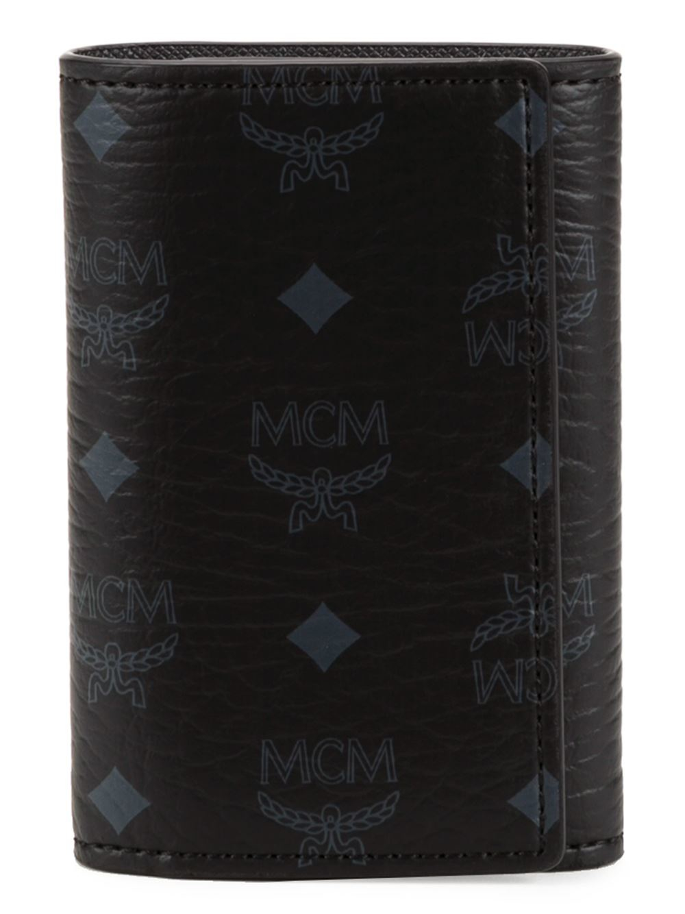 Vintage MCM Munchen Black White Leather Key Holder Wallet A5819 Vintage ...