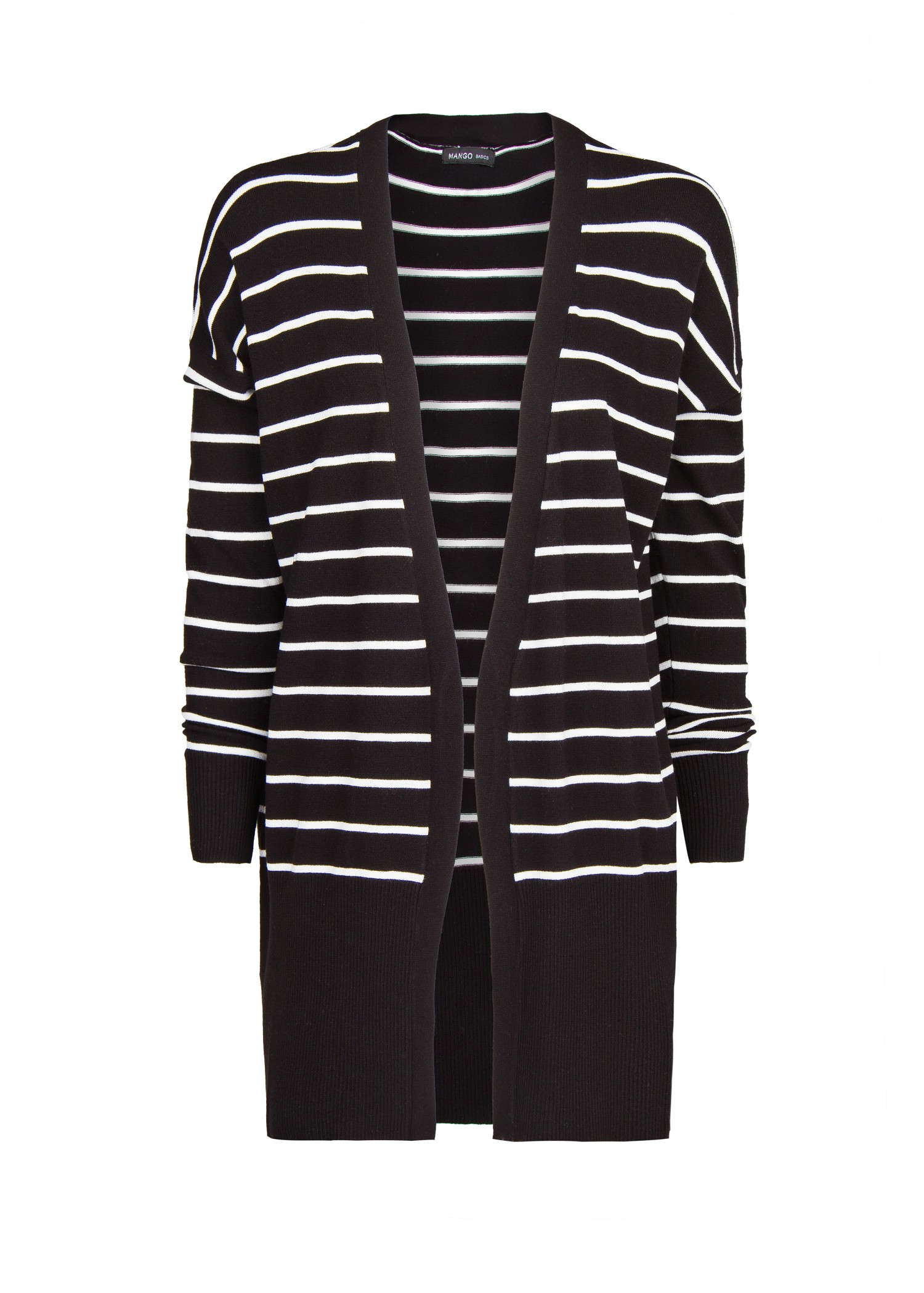 mango striped cardigan