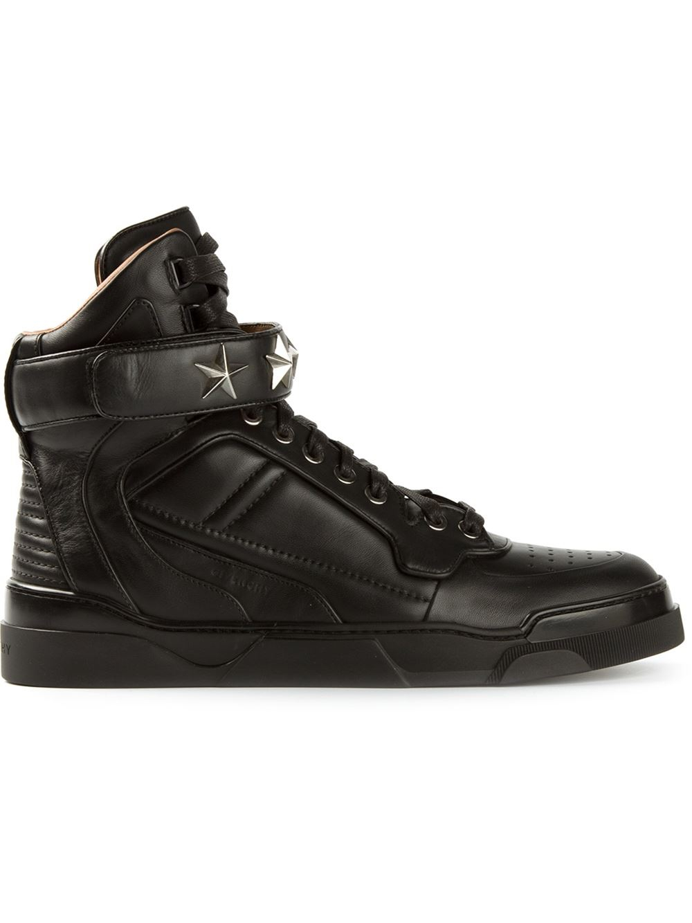 Lyst - Givenchy Hitop Embossed Star Sneakers in Black