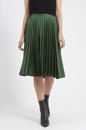 pleated skirt midi topshop petite satin dark