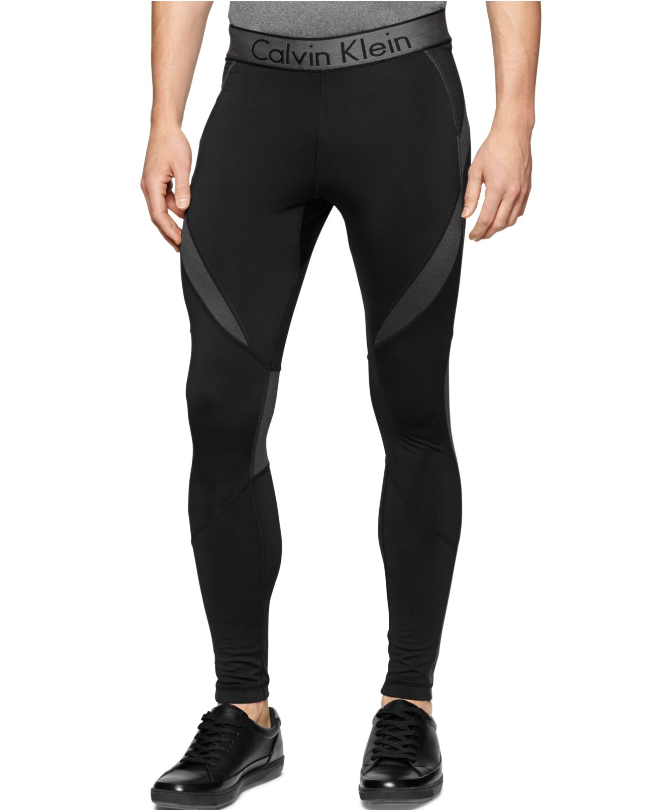 Calvin Klein Performance Stretch Compression Pants in Black for Men | Lyst