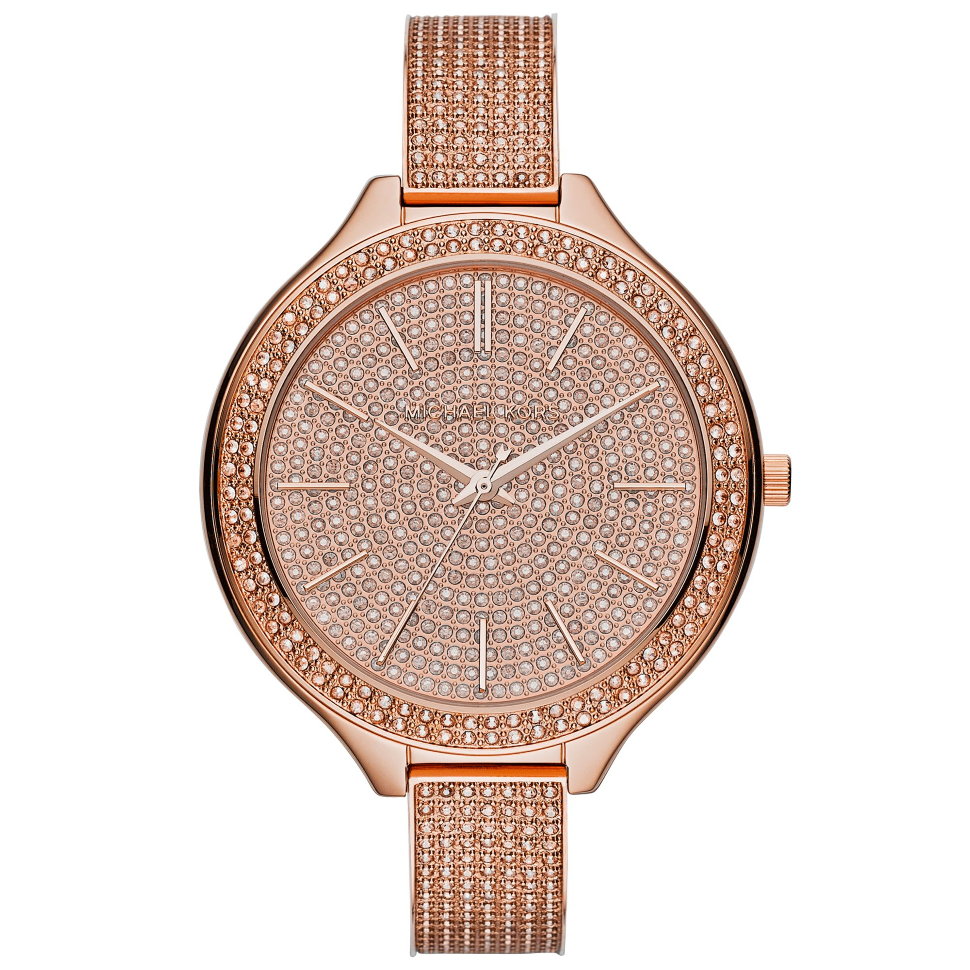 Michael kors Womens Slim Runway Glitz Rose Goldtone ...