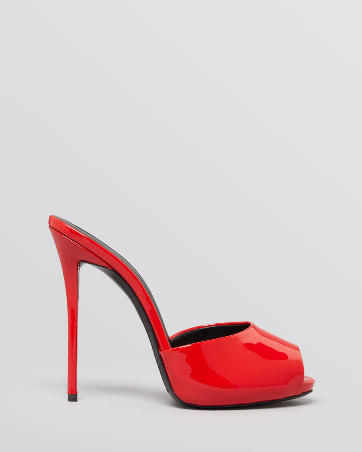 Giuseppe Zanotti Peep Toe Platform Mule Pumps Coline High Heel in Red | Lyst