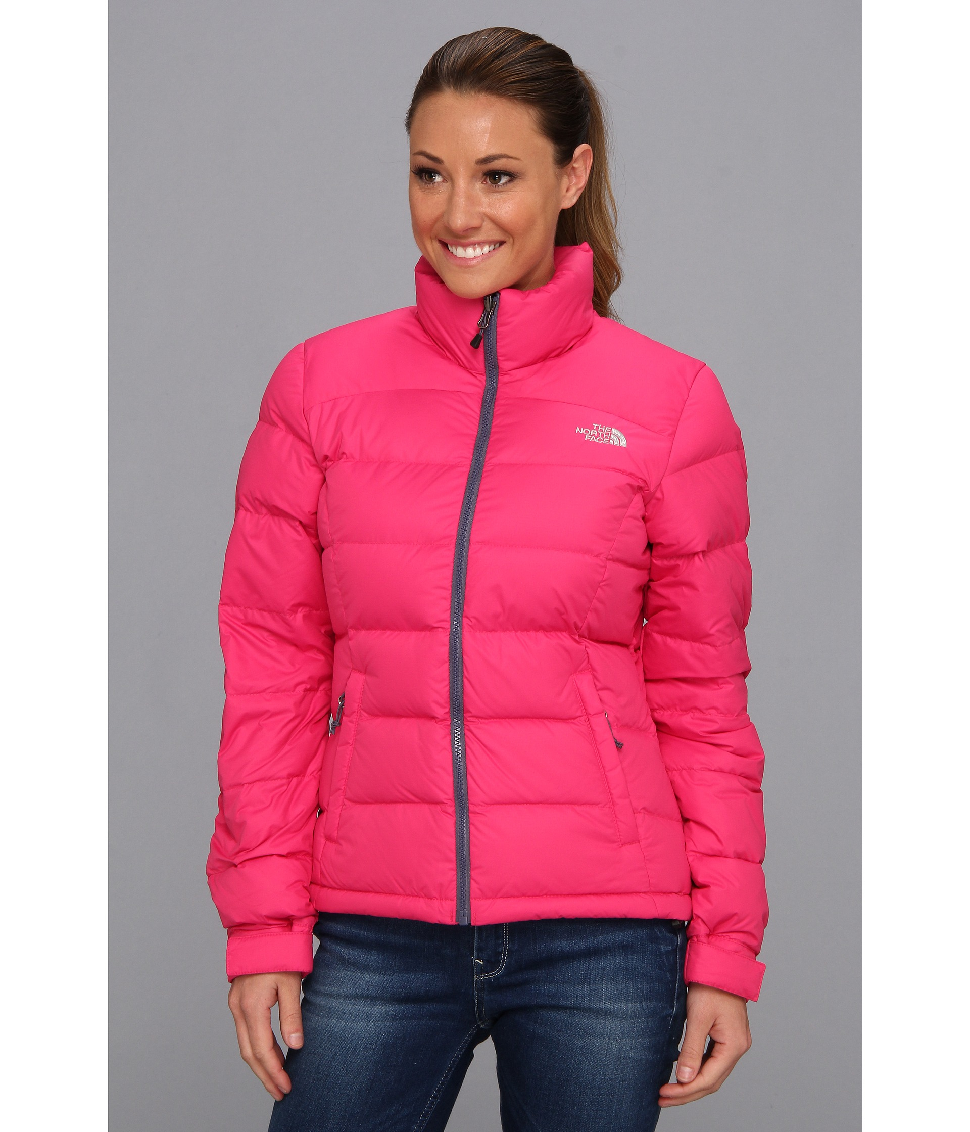 north face puffer jacket womens pink