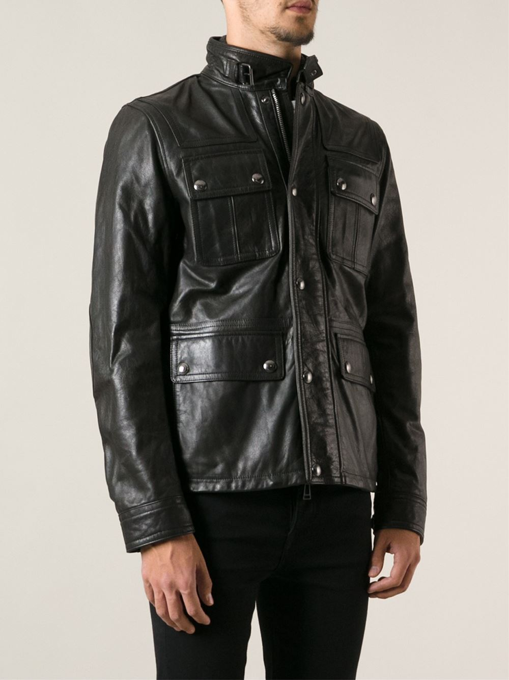 Belstaff 'Maple' Biker Jacket in Black for Men - Lyst
