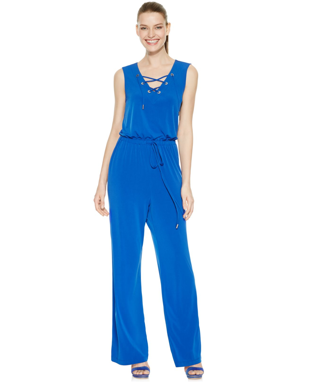 calvin klein blue jumpsuit