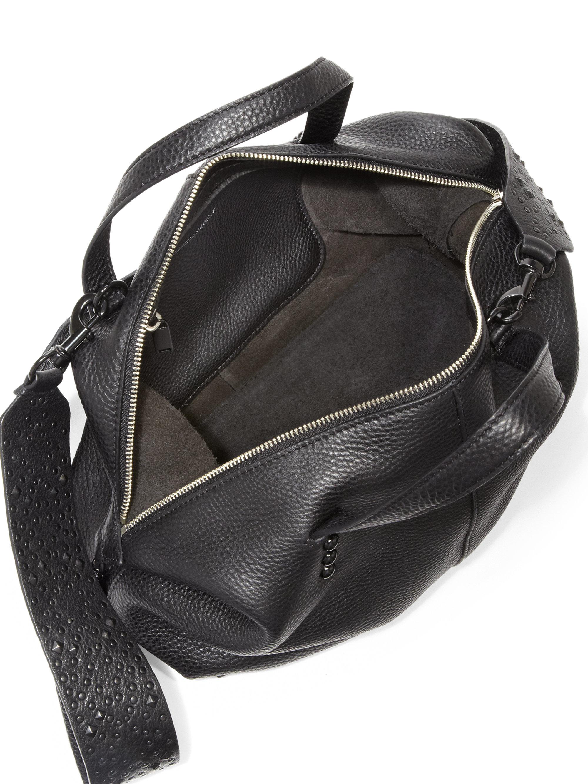Lyst Rebecca Minkoff Guitar Strap Leather Satchel In Black Gallery