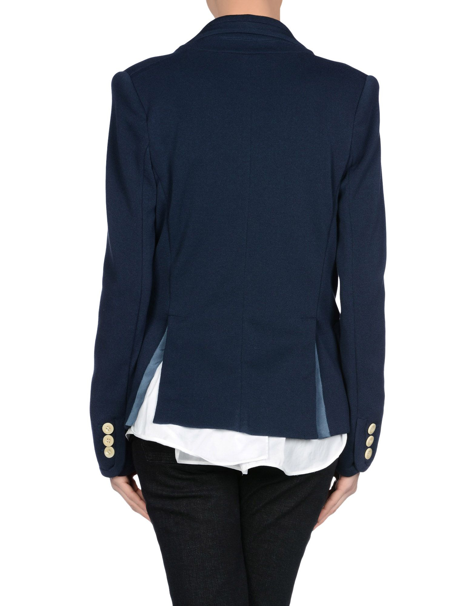 sacai blazer black blue