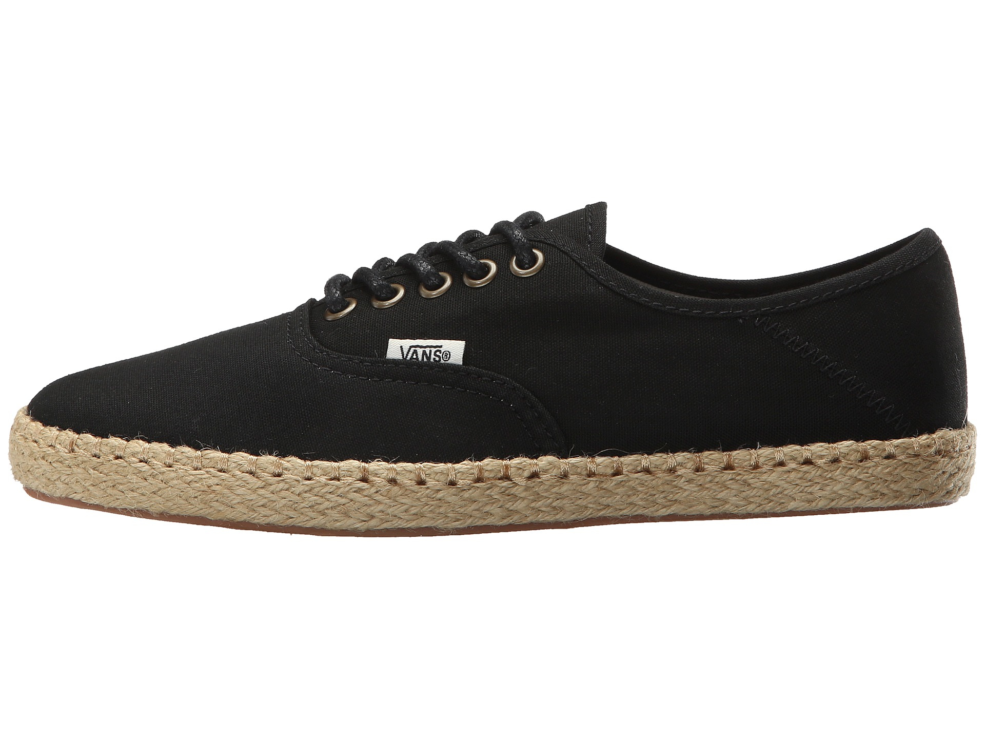 vans espadrille black