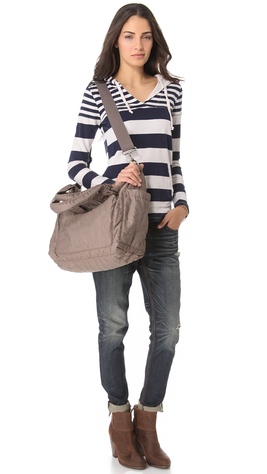 Lyst Marc By Jacobs Pretty Nylon Eliz A Baby Bag In Gray