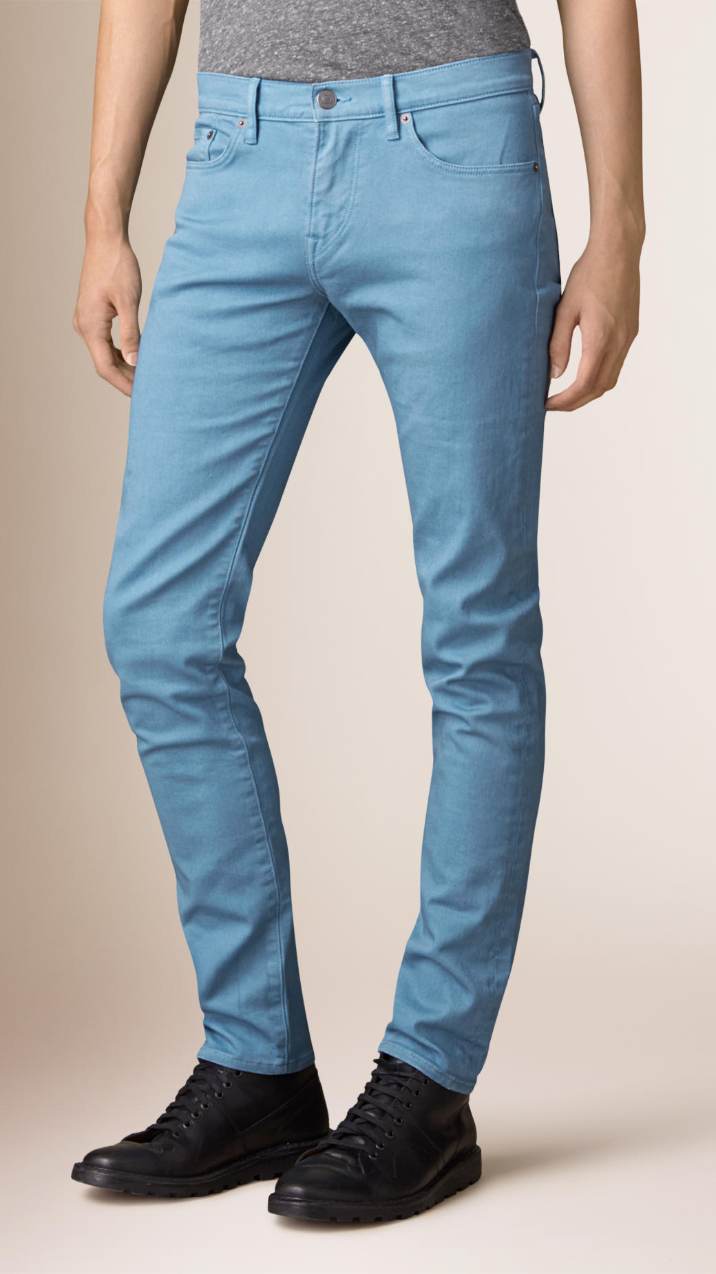 Burberry Slim Fit Hand-Sprayed Jeans in Powder Blue (Blue) for Men - Lyst