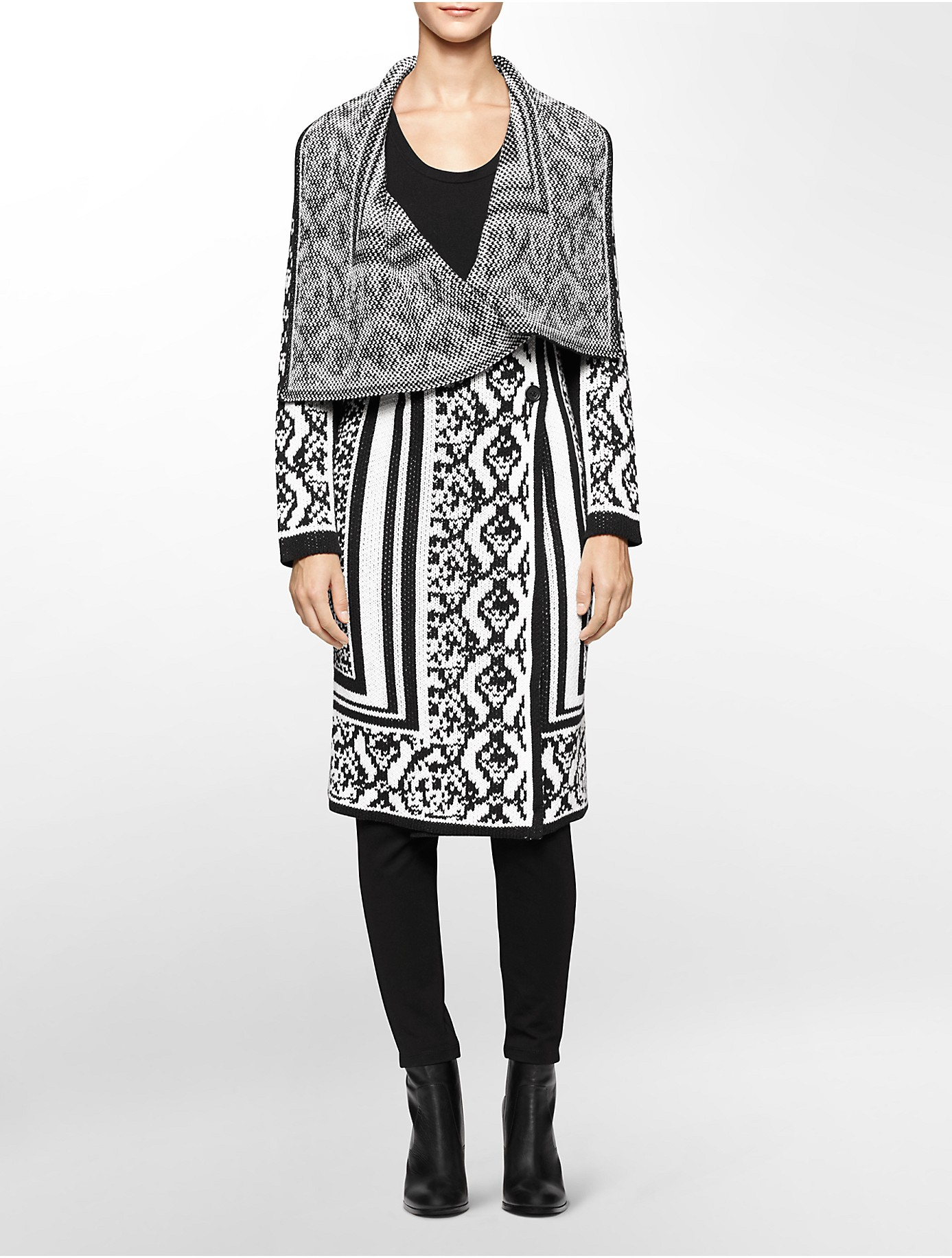 calvin klein sweater coat