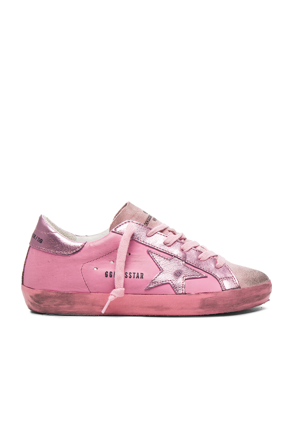 Golden Goose Deluxe Brand Superstar Leather LowTop Sneakers in Pink Lyst