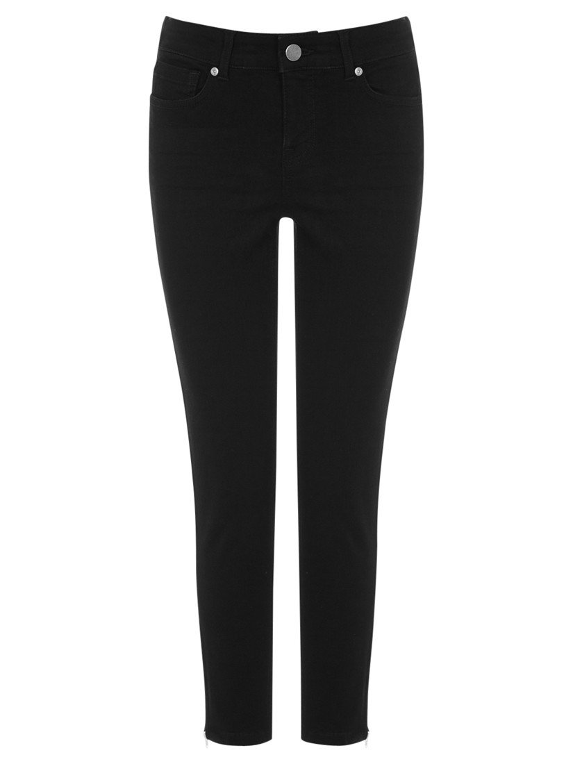 Oasis Isabella Skinny Cropped Jeans in Black - Lyst