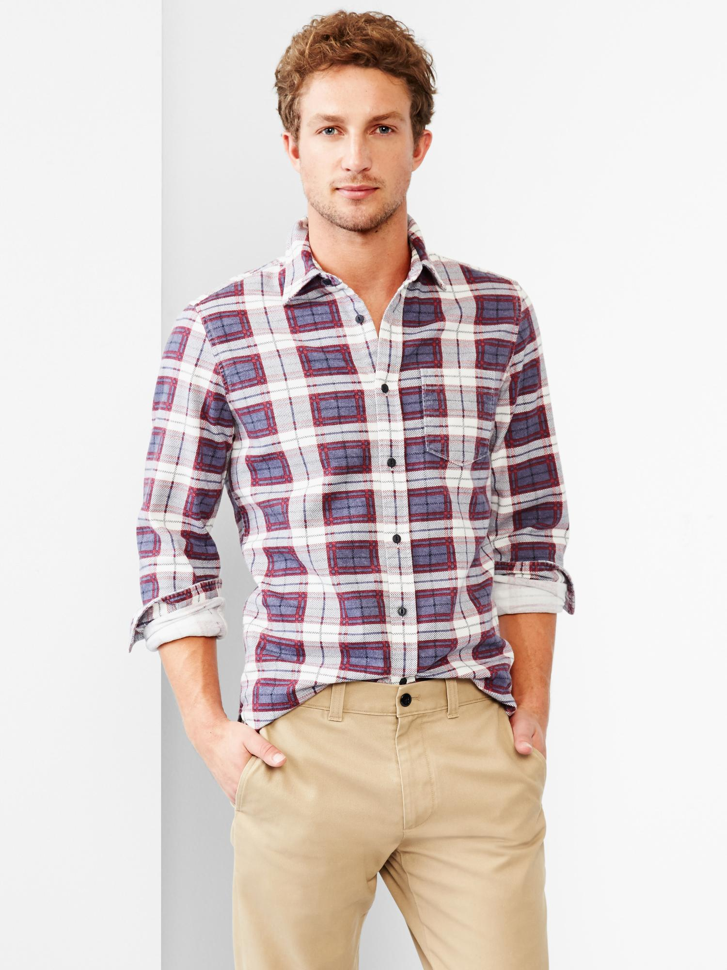 gap plaid flannel shirt