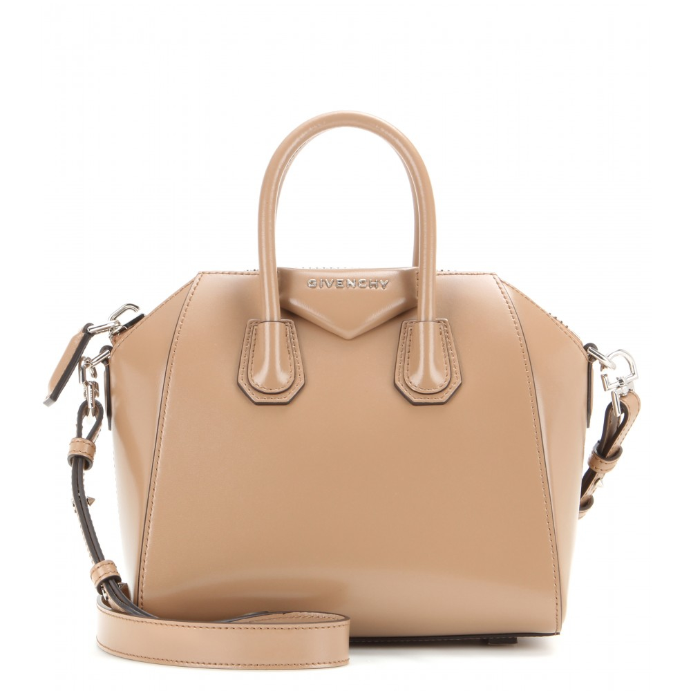 Givenchy Antigona Mini Leather Shoulder Bag in Natural | Lyst