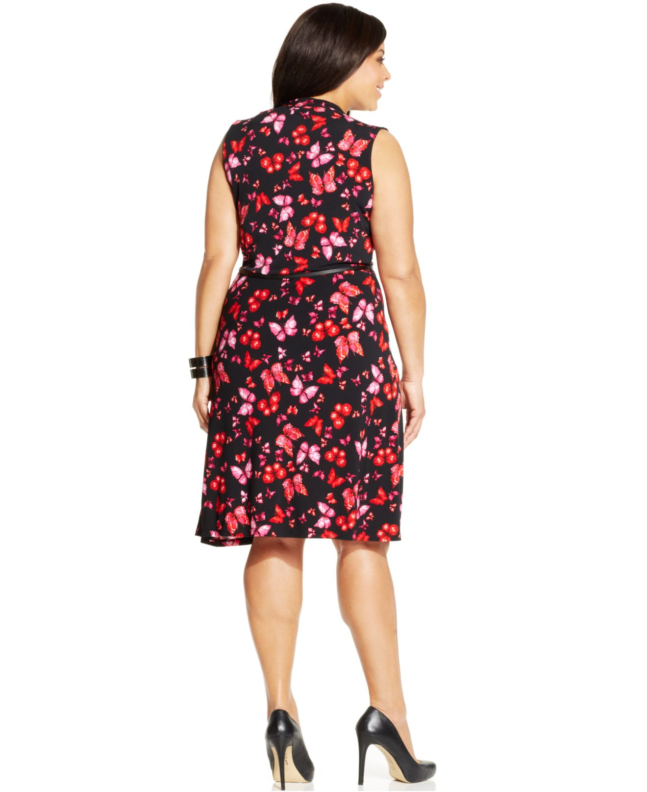 Lyst Jones new york Collection Plus Size Printed FauxWrap Dress