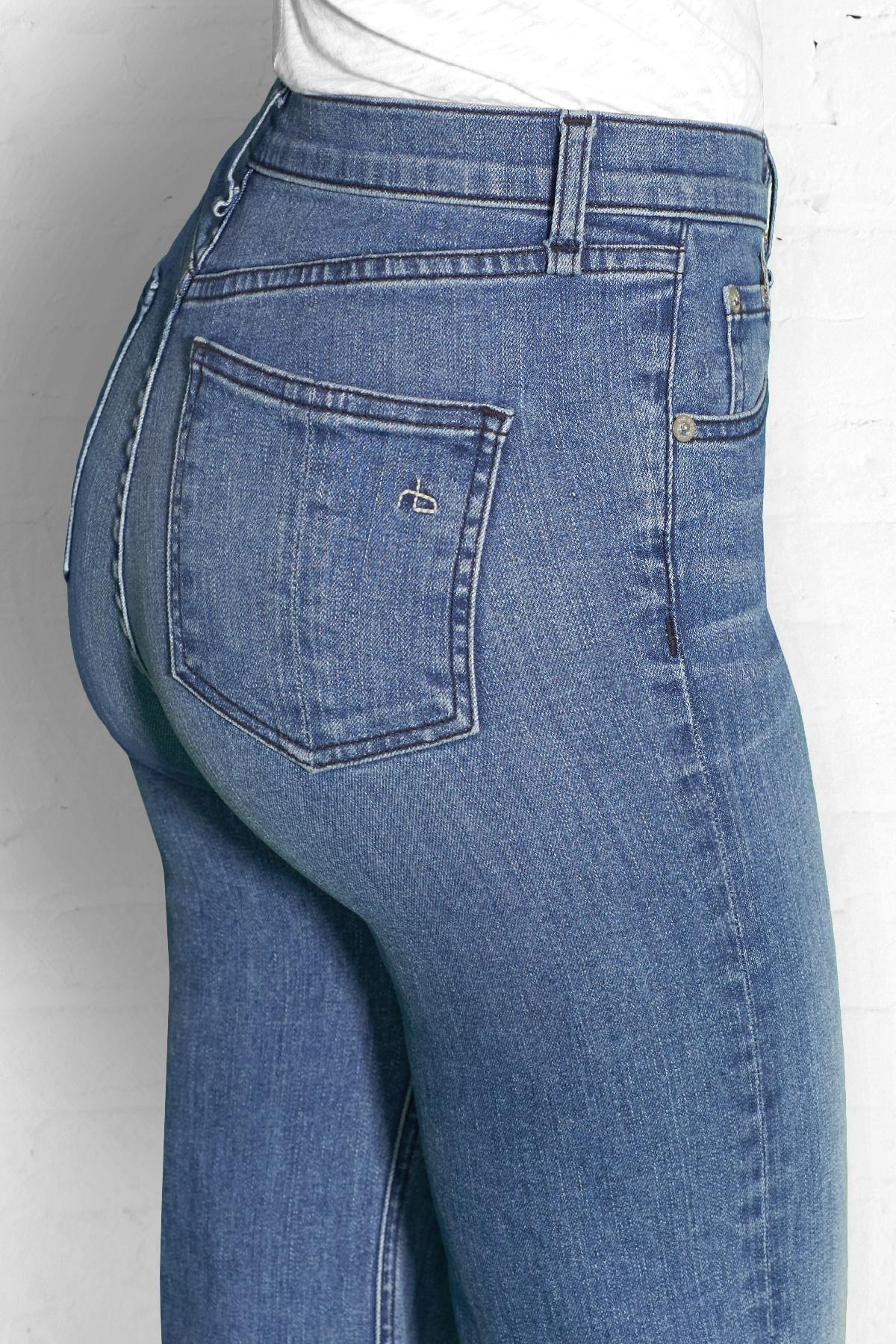 Lyst - Rag & Bone Justine Wide-Leg Jeans in Blue