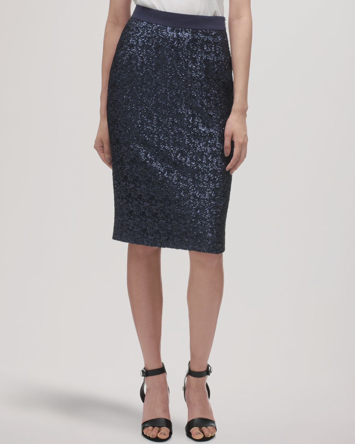 Whistles Skirt Delphine Sequin in Blue (Navy) Lyst