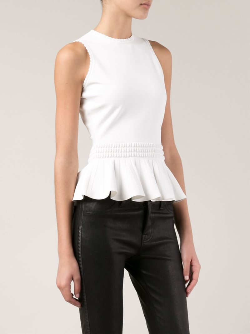 peplum knit top