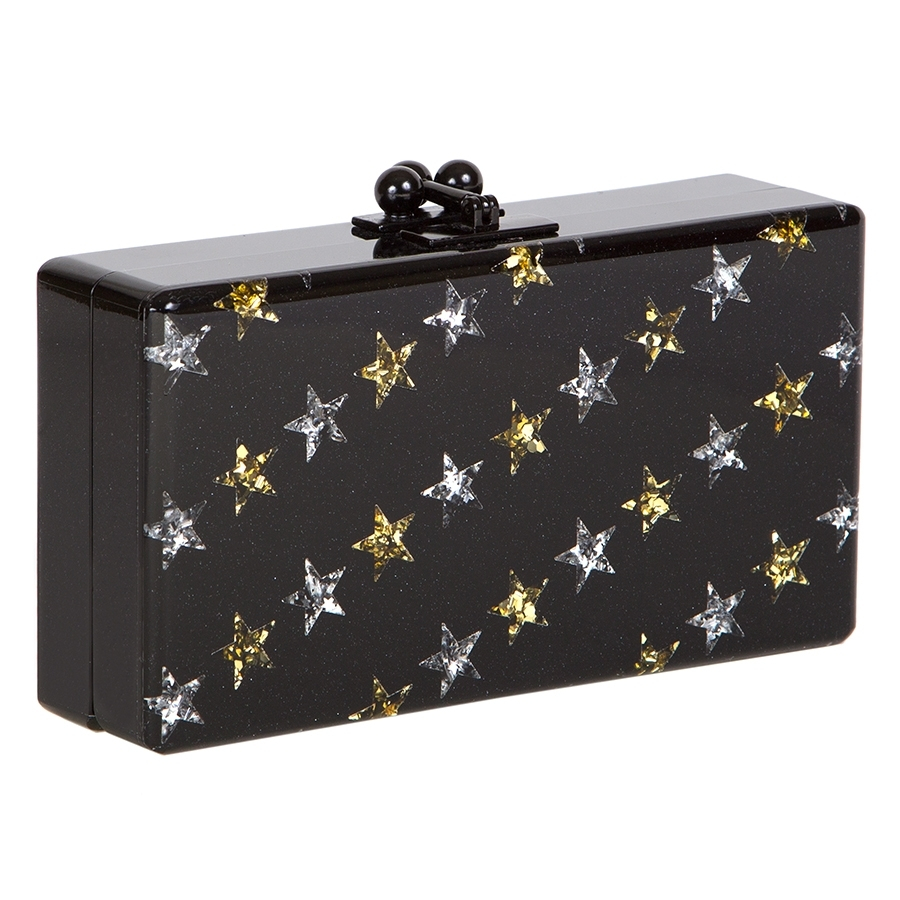Edie parker Jean Stars Clutch in Black | Lyst