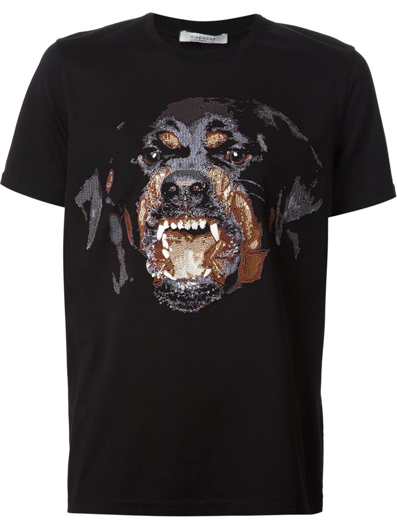 Givenchy Rottweiler Embroidered T-Shirt in Black for Men - Lyst