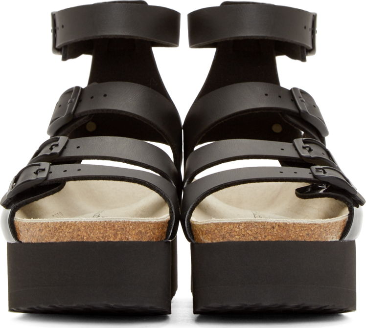 Sacai Luck Black Tatami Platform Sandals | Lyst