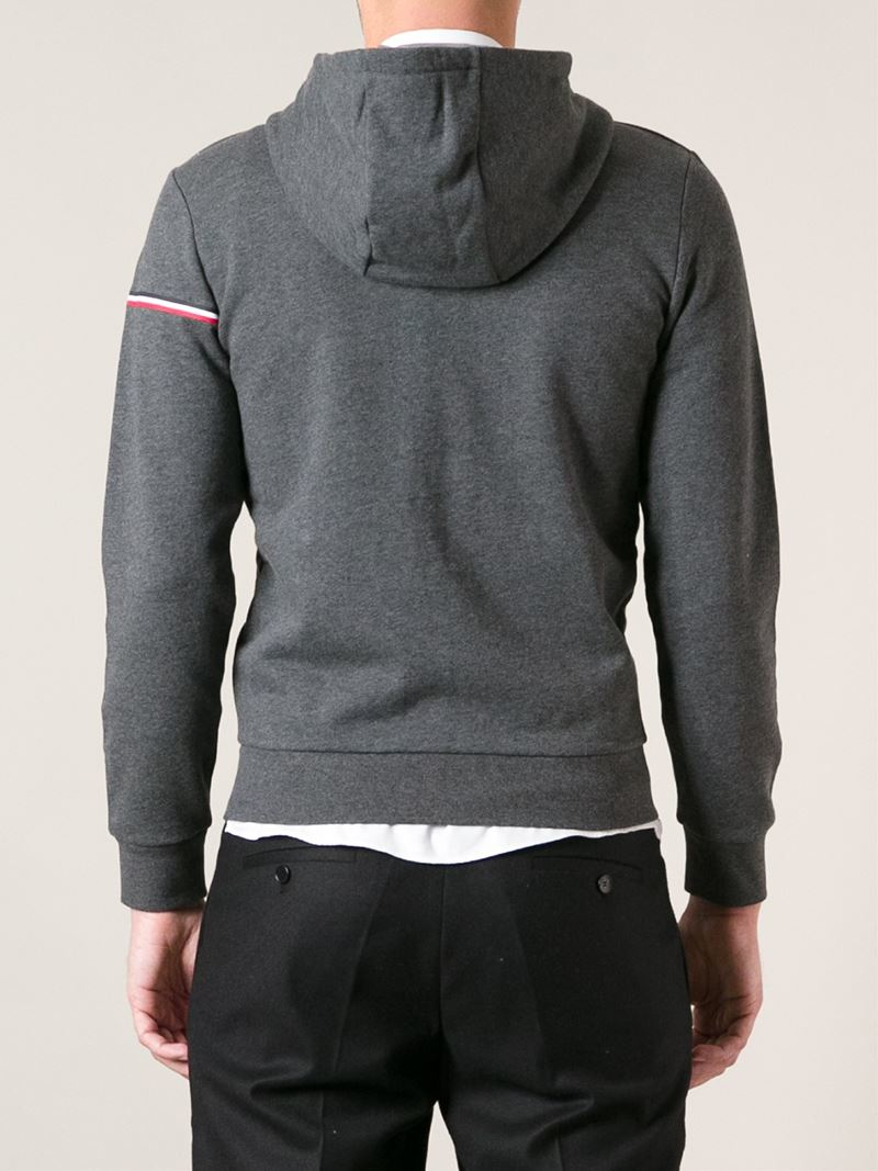 Moncler Zip Hoodie in Gray for Men | Lyst