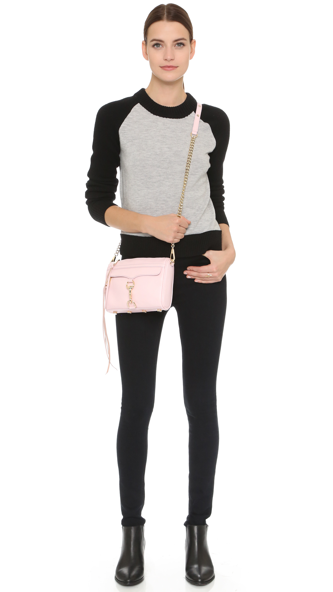 Rebecca Minkoff Mini Mac Cross Body Bag - Baby Pink | Lyst