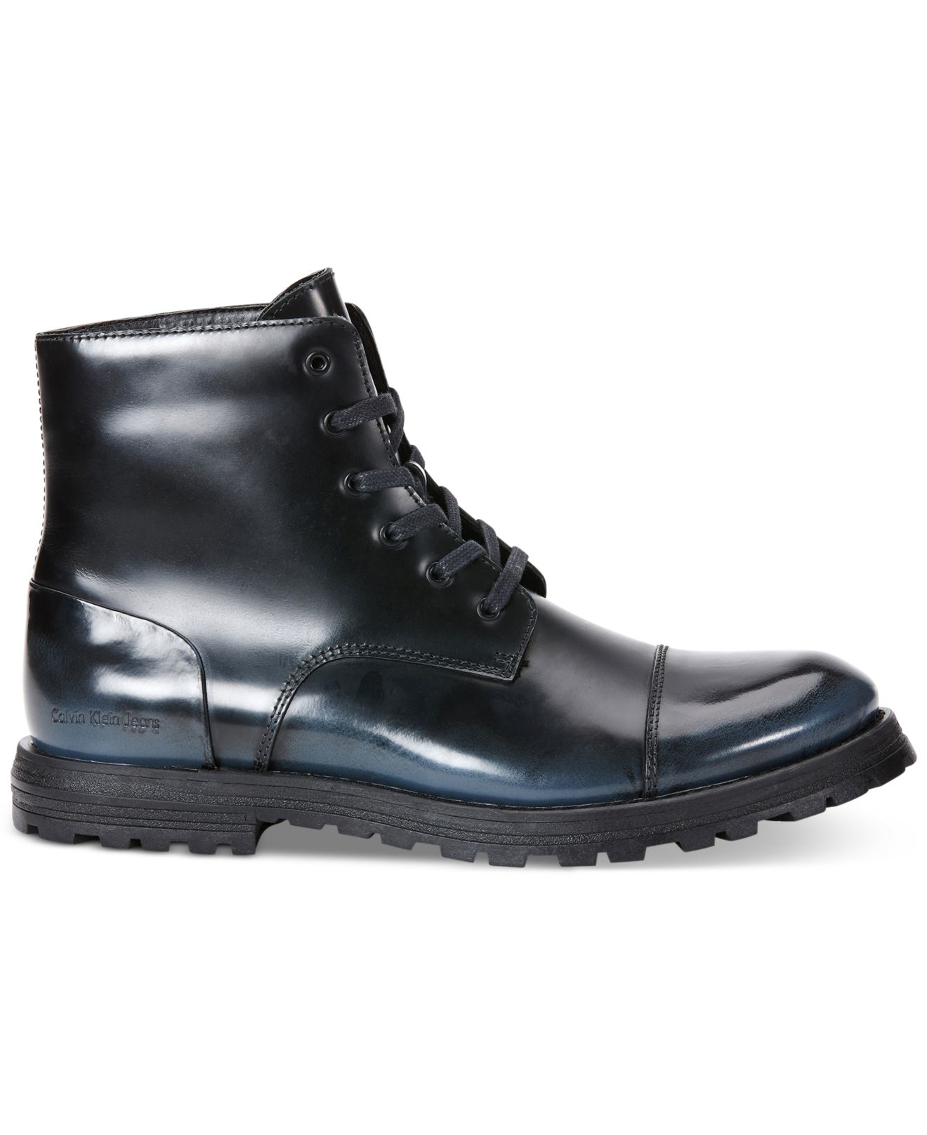 calvin klein fenton box leather boot