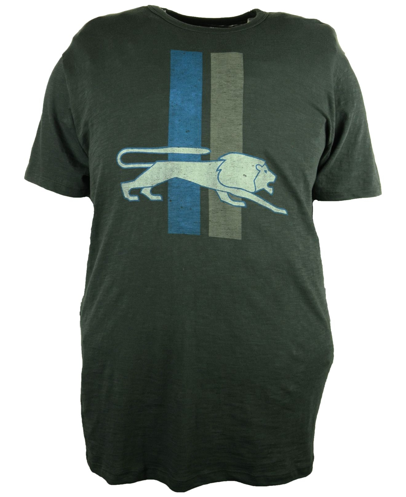47 Brand Men'S Detroit Lions Retro Logo Scrum T-Shirt in Gray for Men