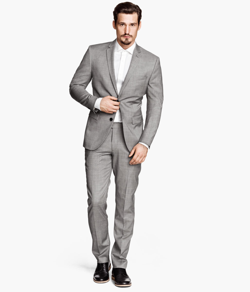 H M Suit Trousers In Gray For Men Lyst