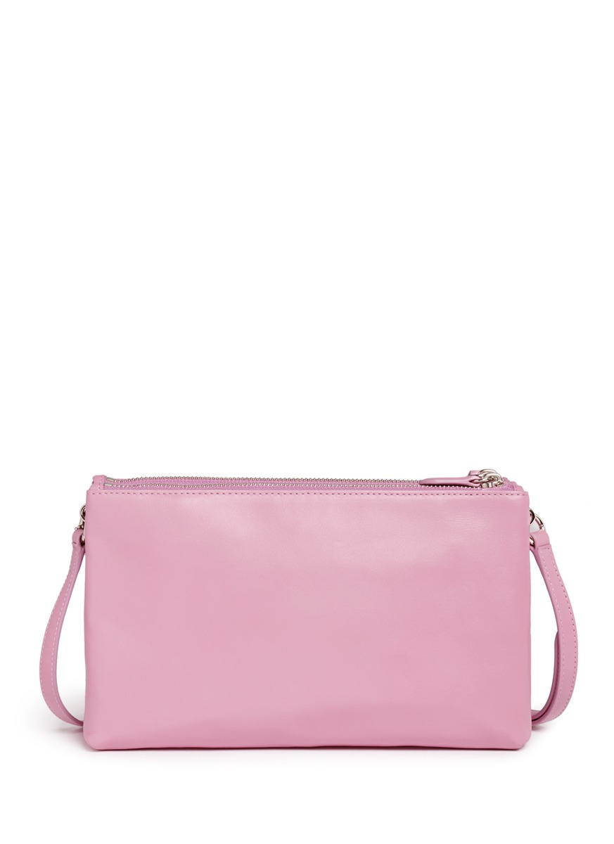 Coach 'crosby' Double Zip Leather Crossbody Bag in Pink | Lyst