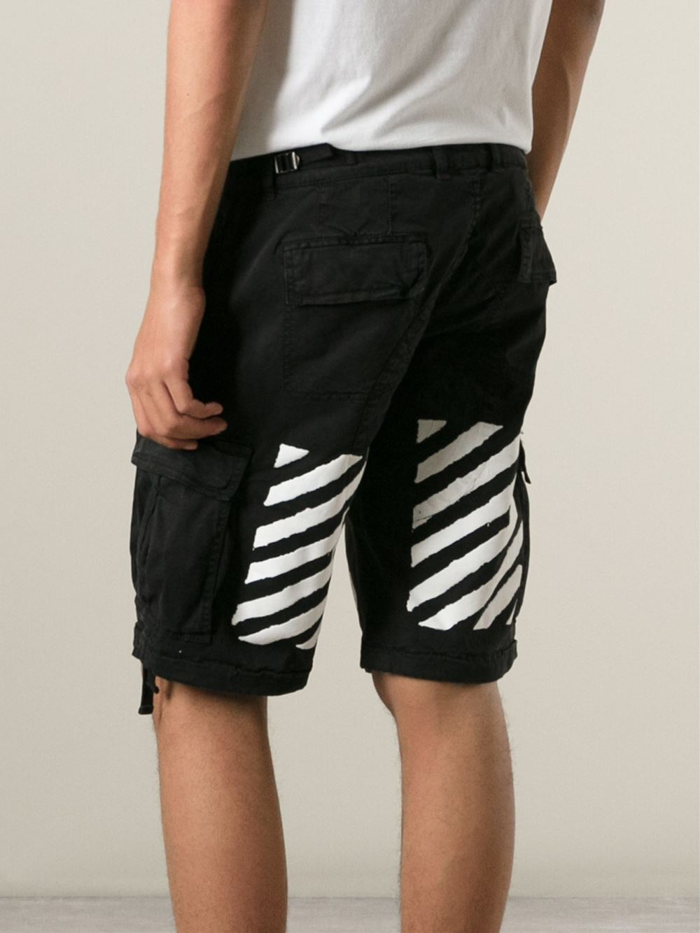 off white cargo shorts