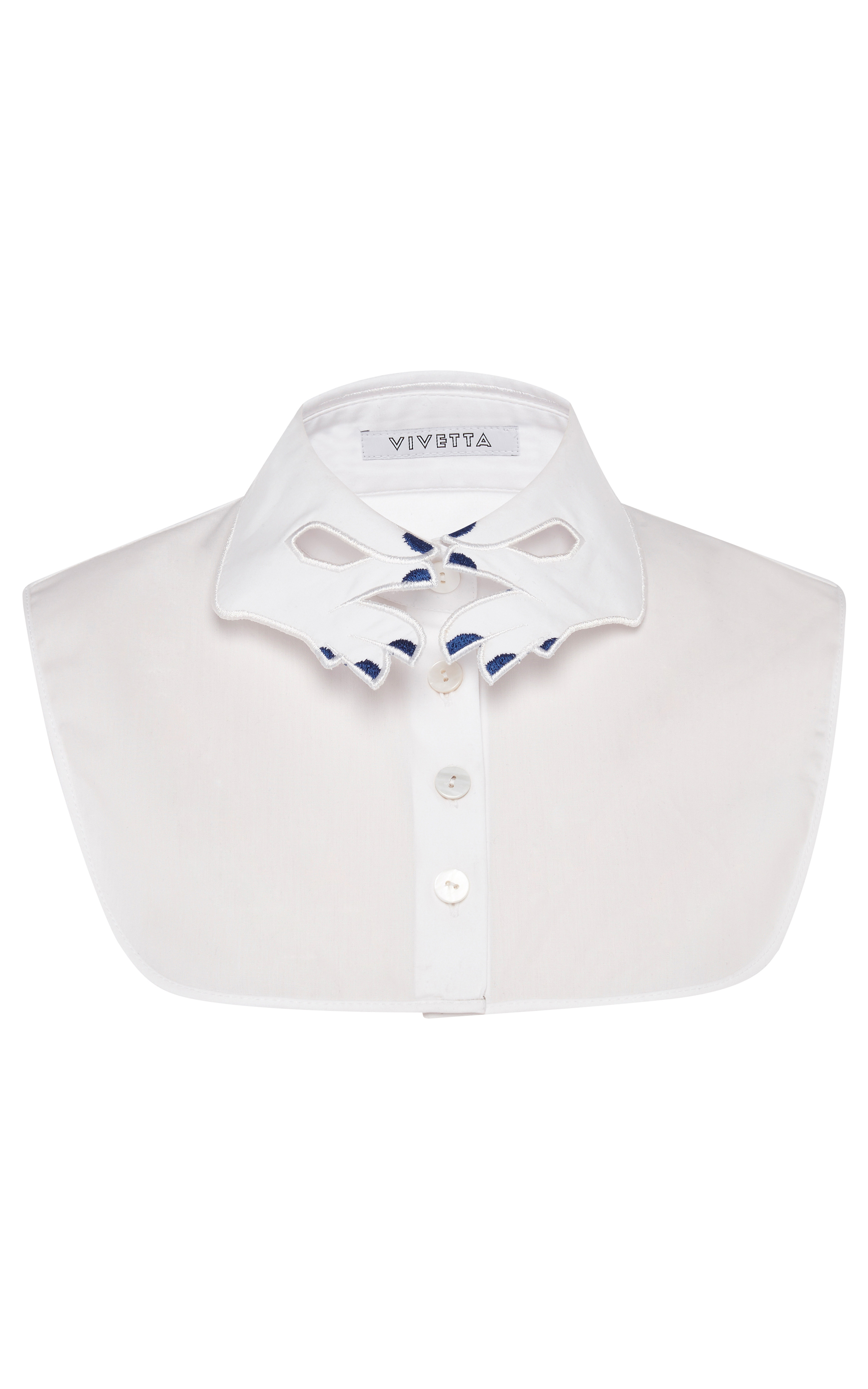 Vivetta White Hands Collar Dickie with Blue Nails - Lyst