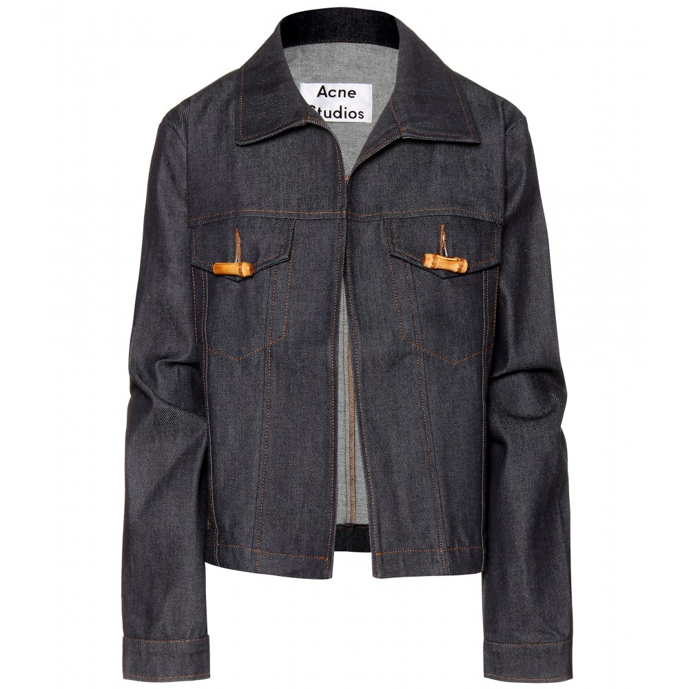 raw denim blazer