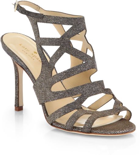 Illia bronze Sandals sandals  Gray Kate Spade Metallic   Slingback slingback in (BRONZE) Lyst