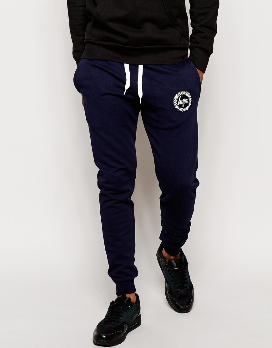 navy blue skinny joggers
