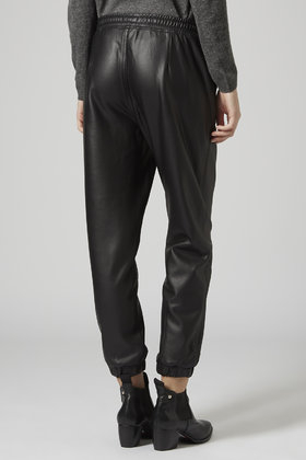 leather joggers petite