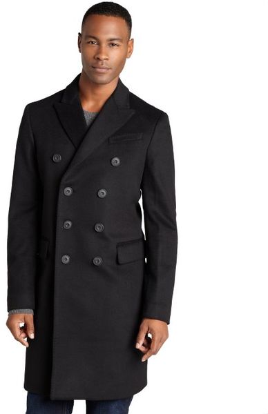 Burberry Black Wool Cashmere Blended Double Breasted Three Quarter ...