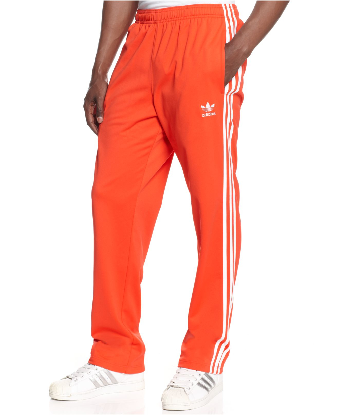 adidas Originals Superstar Track Pants in Orange/White (Orange) for Men |  Lyst