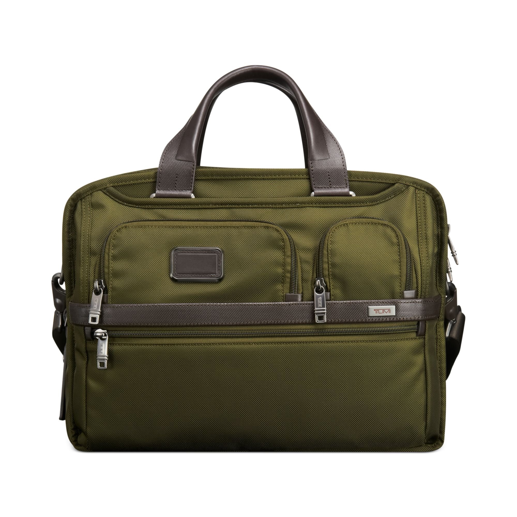 Tumi Alpha 2 Expandable Organizer Laptop Briefcase in Green for Men | Lyst