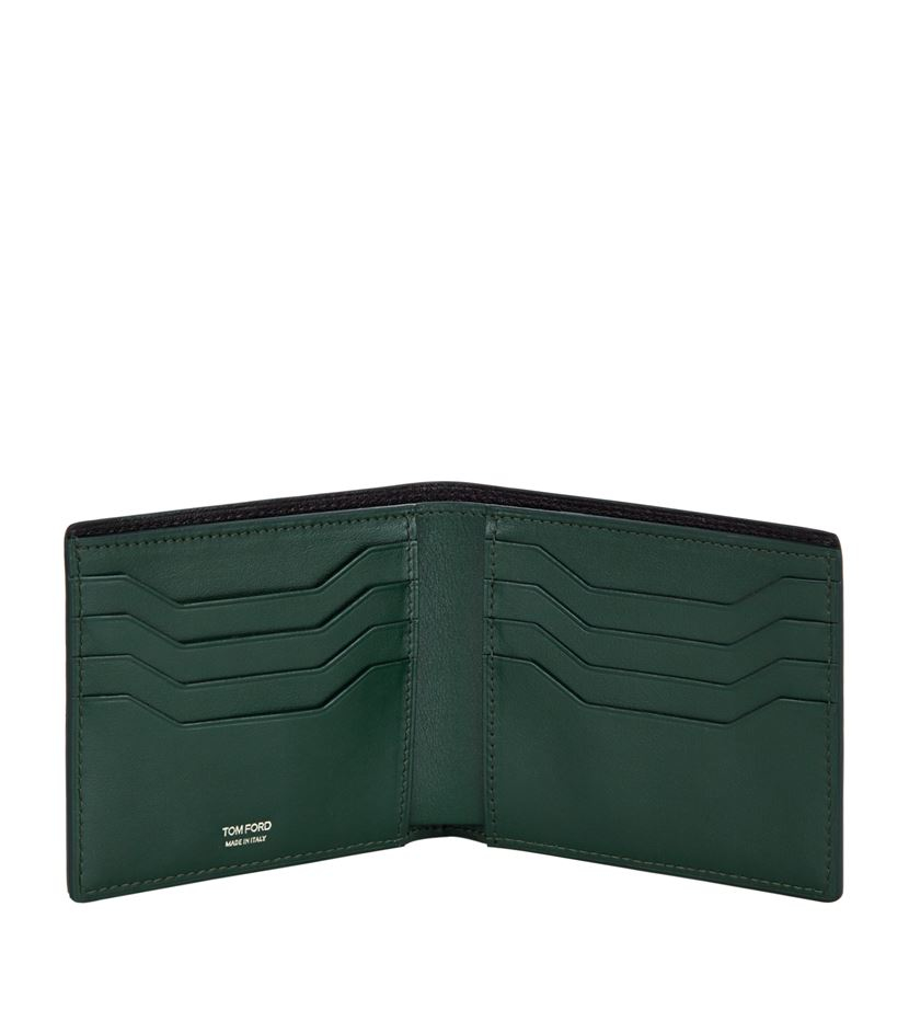 Tom Ford Leather Alligator Skin Bifold Wallet in Green for Men - Lyst