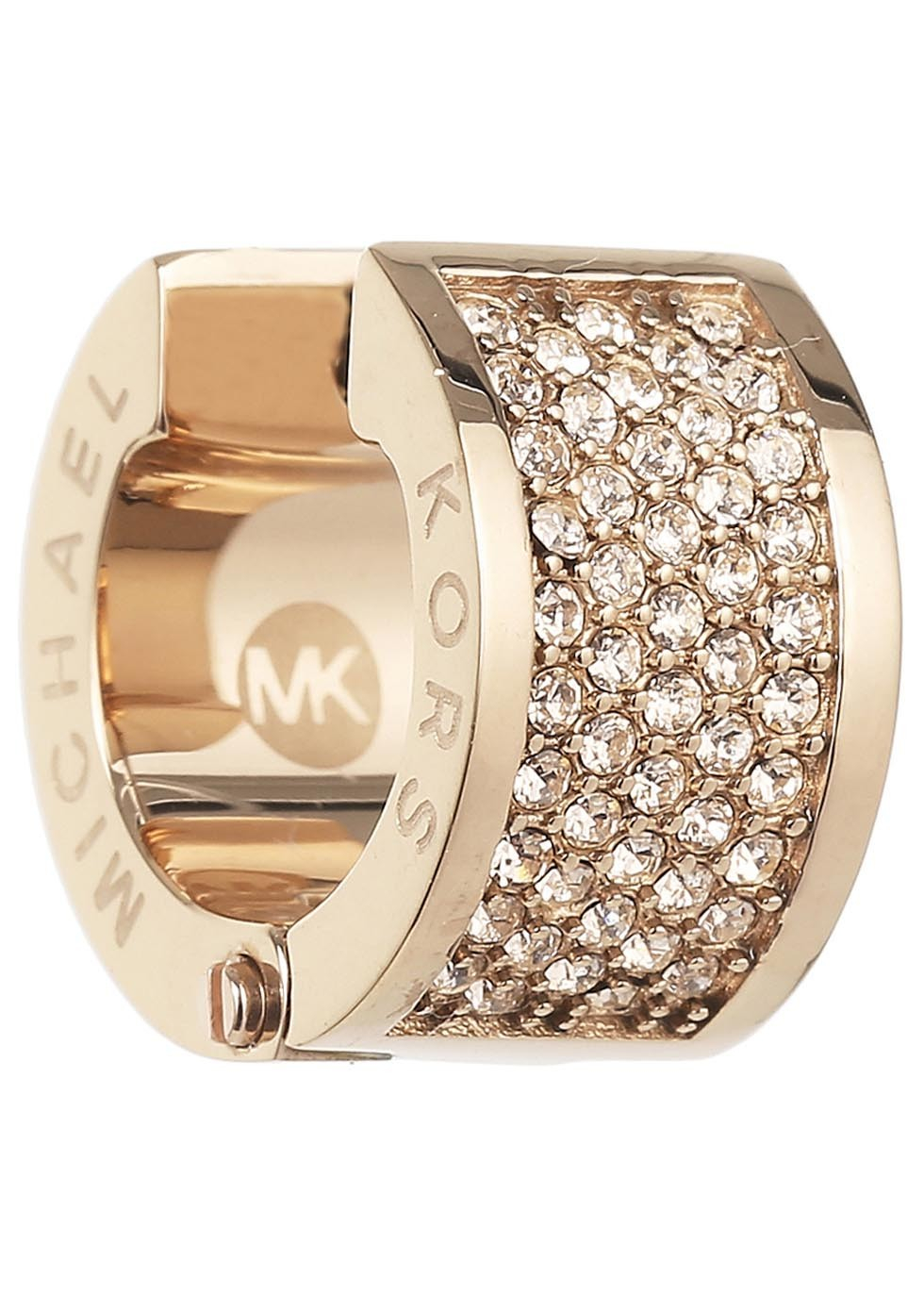 michael kors pave hoop earrings