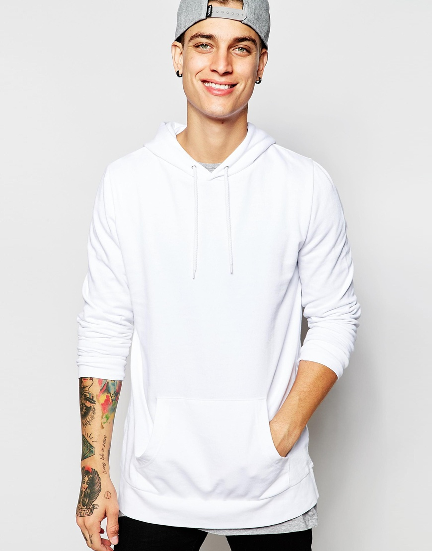 asos white hoodie