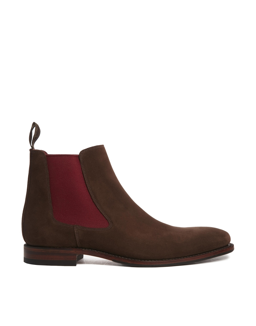 Lyst - Loake Suede Chelsea Boots in Brown for Men