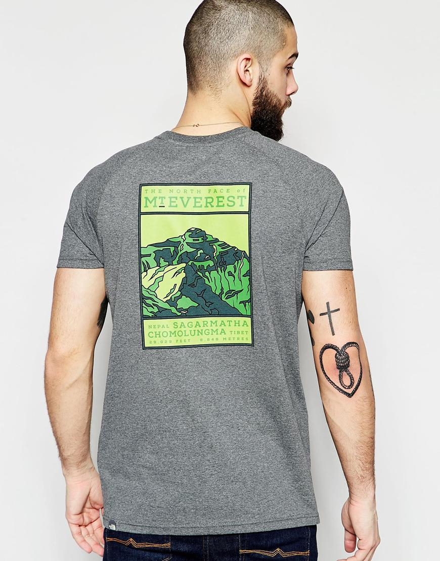 the north face t shirt back print
