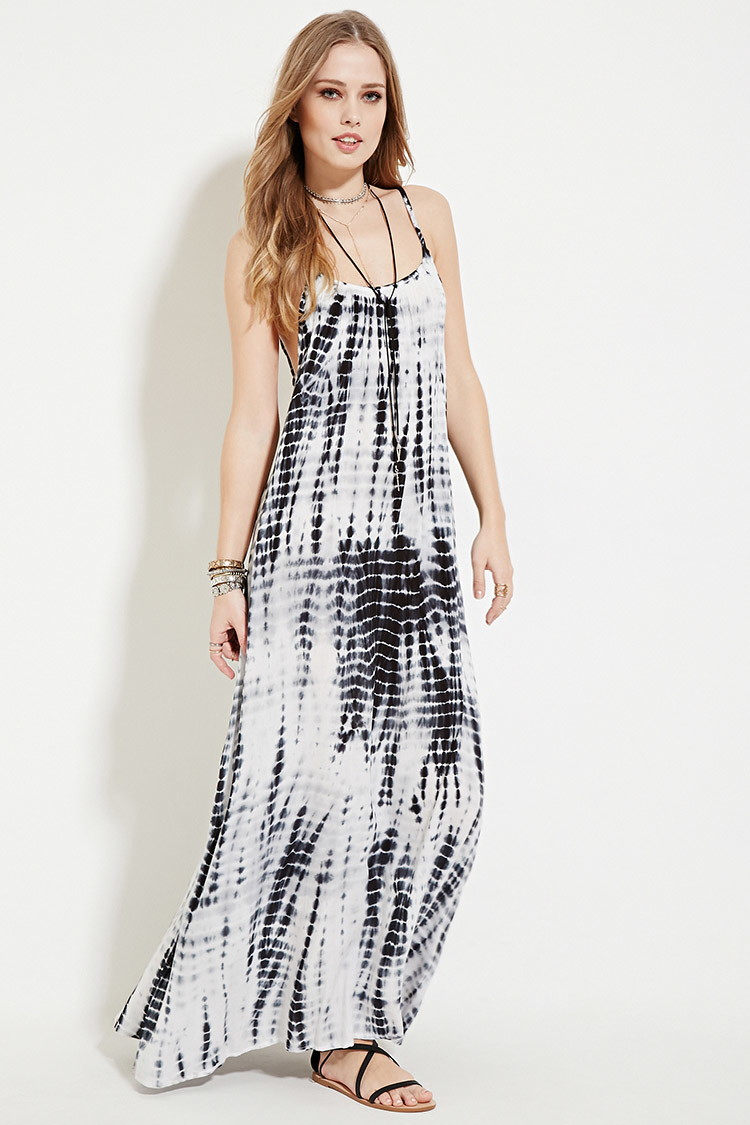 bohemian tie dye maxi dress